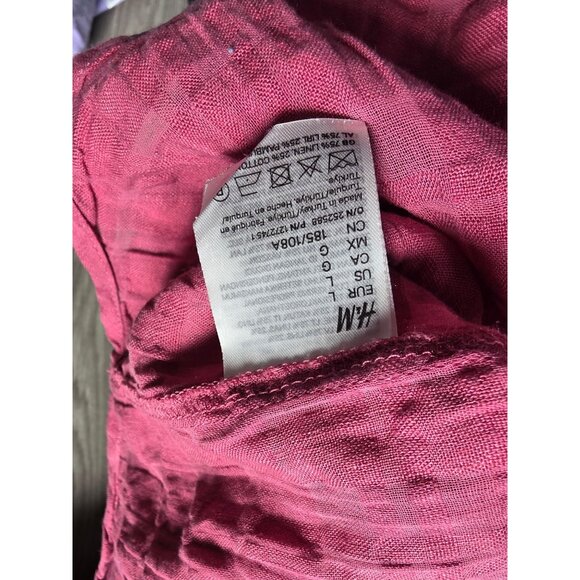 H&M Atelier S/S 2025 Pink Textured Button-Up Long Sleeve Shirt Men M 100% Cotton - Picture 5 of 7